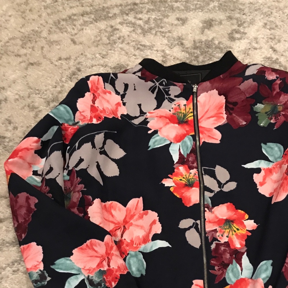 Floral bomber by Timing. Never worn. Size medium